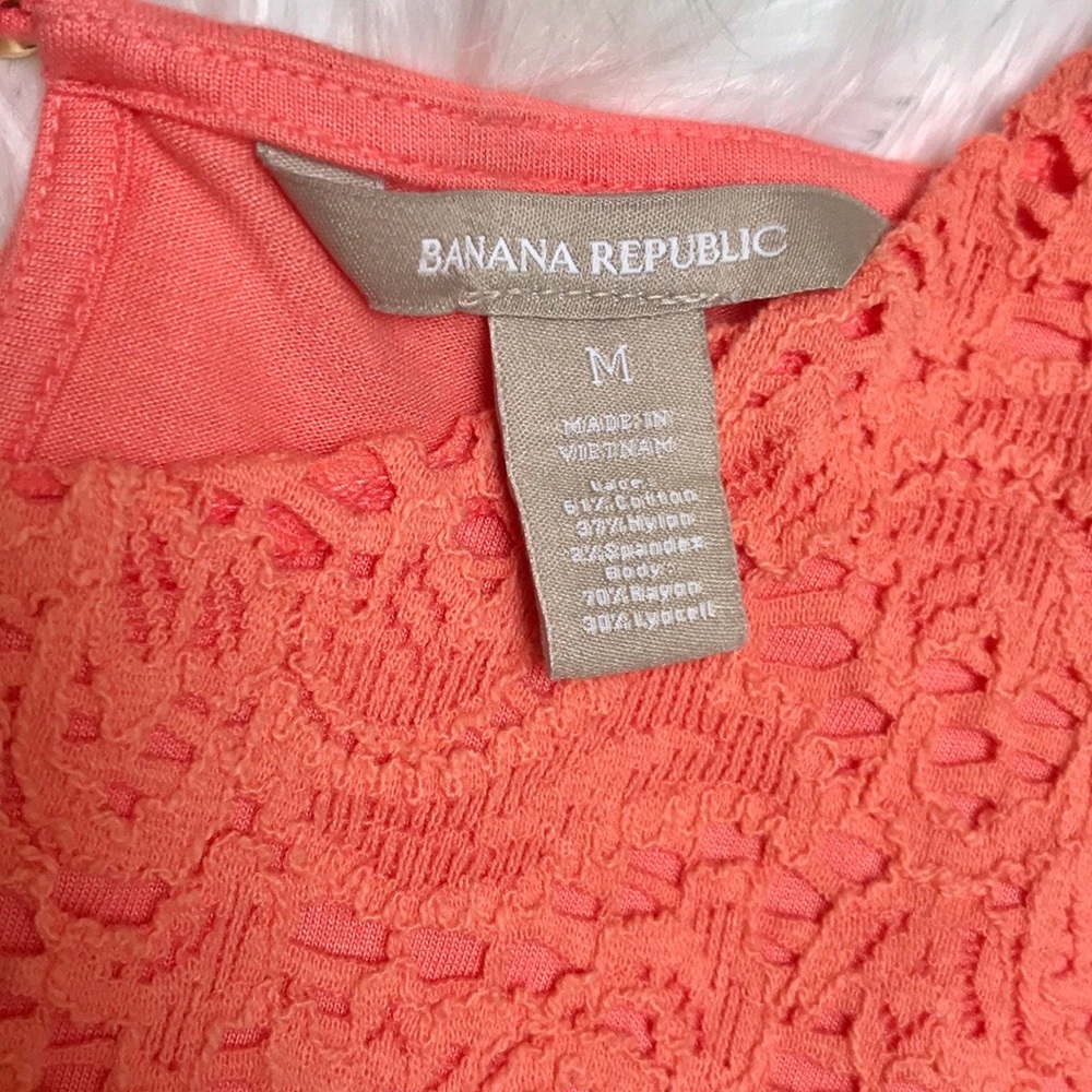 Banana Republic Lace Top Orange Size M